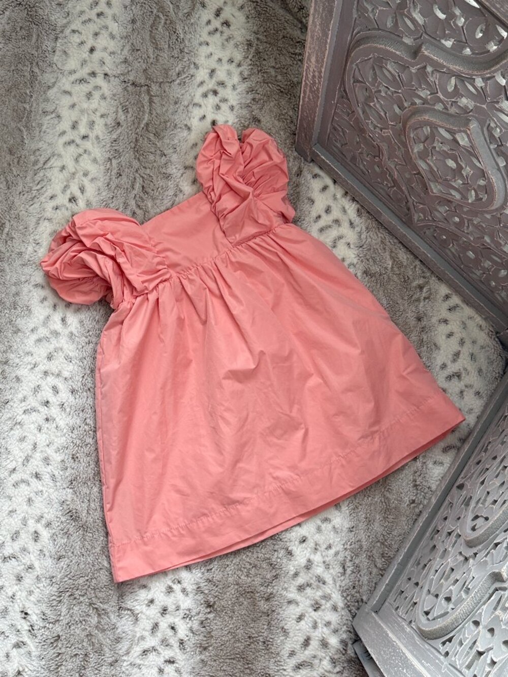 H&M pink puff sleeve dress girls 3T party girlhoodcore barbiecore summer